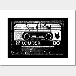 Audio Tape Cassette-Retro-Metal-Rock-Louder Posters and Art